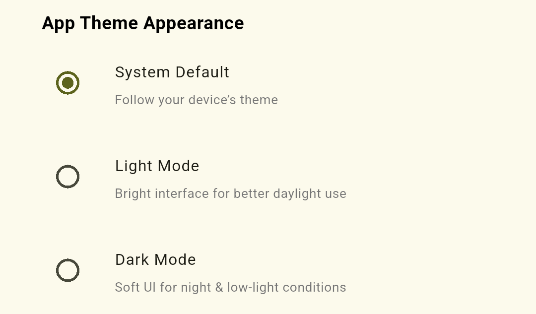 Choose Dark Theme